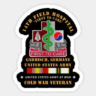 14th Field Hospital - Gramish, Germany w COLD SVC Sticker